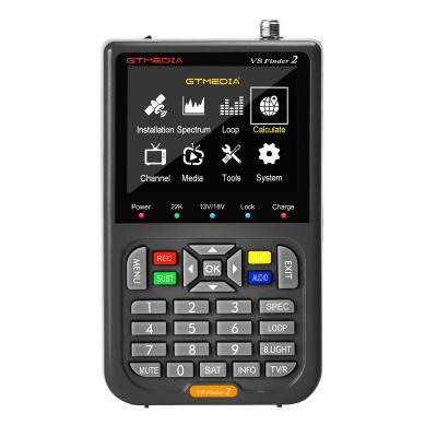 China RoHS Certified GTmedia DVB-S2 Satellite Finder Handheld 6 Motors Freesat v8 Signal Tracker for sale