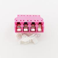 China LC OM4 Pink Quad Fiber Optic Adapter With Auto Shutter 850nm for sale