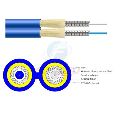 China Cabo de fibra ótica blindado frente e verso Gjsfjbv de G655 4mm para a distribuição interna à venda