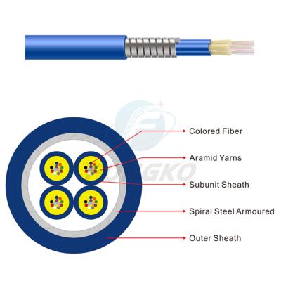 China Núcleo blindado do cabo 4 do multi pacote do cabo de fibra ótica interno de Gjafkv do núcleo à venda