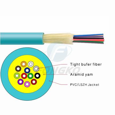China Manutenção programada interna G652D GJFJV do cabo de fibra ótica de 12 núcleos no pacote à venda