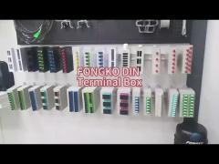 4 Core FC DIN Rail Fiber Optical FTTH Terminal Box Splice Box