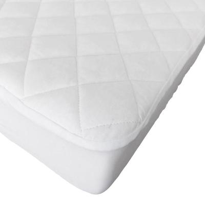 China Custom white organic cotton crib mattress protector waterproof /home textile/120 GSM waterproof 100% cotton singlet for sale