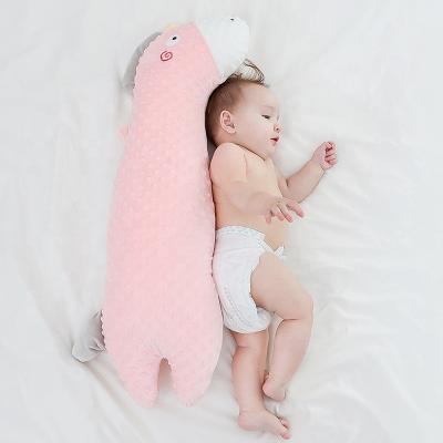 China 2022 Pengda Factory Anti-static Unicorn Velvet Baby Newborn Baby Sleeping On The Exhaust Pillow Baby Sleep Plane Side Pillow for sale