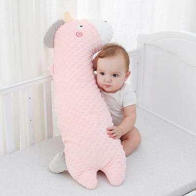 China Pengda Factory 2022 Anti-Static Unicorn Velvet Baby Crawl Sleeping Newborn Exhaust Pillow Soothing Infant Colic Pillow for sale