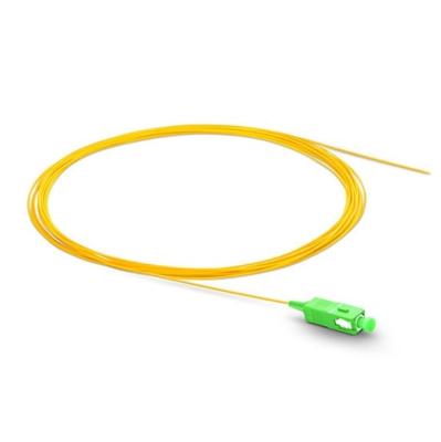 China Simplex 0.9mm Fiber Optic Patch Cord Pigtail SC APC Optical Fiber Pigtail for sale