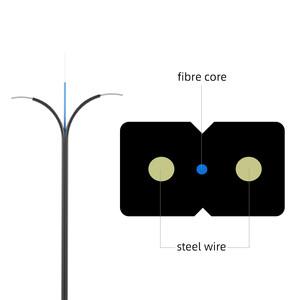 중국 LSZH 재킷 FTTH 드롭 케이블 실내 야외 광섬유 드롭 와이어 1 코어 판매용