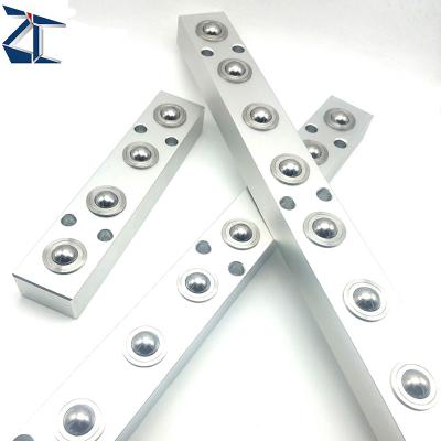 China Stainless Steel 4 Pcs Ball Roller Units Attachment Chain Table Ball Transfer Unit Press Fit Machines RTS ZBUHA for sale