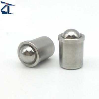 China ZPFSSN Machinery RTS Stainless Steel Press Fit Spring Ball Plunger Ball Spring Plunger Steel Ball Plunger for sale