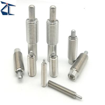 China Retractable Loaded Captive Machinery RTS ZPJLSW M3~M16 Stainless Steel Push Spring Plunger for sale