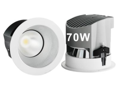 China Modern HH15 Recessed 40W 70W 60W 150mm Down Light COB 190mm Cutout 6000 Lumen Anti Glare LED Downlight Without Plaster Ceiling 230V for sale