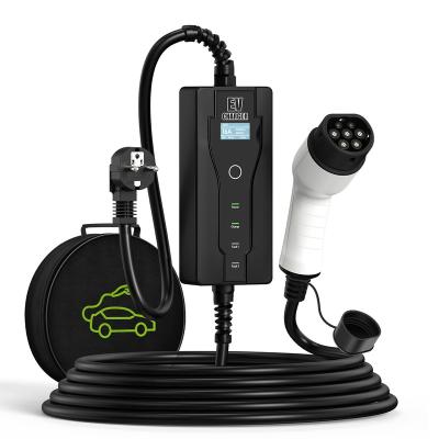 China 3Phase 16A 11KW Type2 Portable EV Chargers Level 2 Mobile Outdoor EV Car Charger IP66 7KW 32A EV Charger AFB2-16A-5 for sale