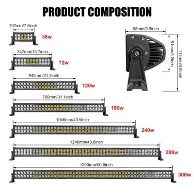 China 22 Inch Dustproof LED Light Bar For Truck, 4wd Jeep SUV Boat LED Offroad Light Bar for sale