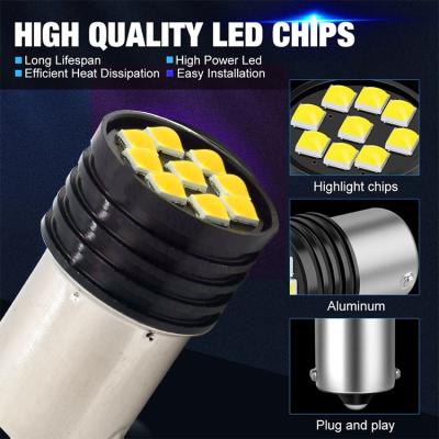 China 1157 BAY15D LED P21/5W 1156 BA15S P21W LED Bulbs 9 SMD 3030 R5W R10W Car Reverse Light Brake Tail Lamp for sale