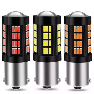 China 1157 1156 4014 66 SMD LED Brake Light Cars Reversing Interior LED Bulbs Auto Canbus for sale