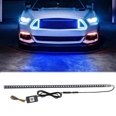 China Universal ABS Car Interior LED Lights Waterproof 56CM Car Flash Strobe Light Knight Rider Scanner Light for sale