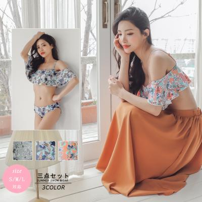 China Breathable Attractive Style Women 3 Pieces Set Wear Japan Swimwear Girl Beach Swimming Swimsuit for sale