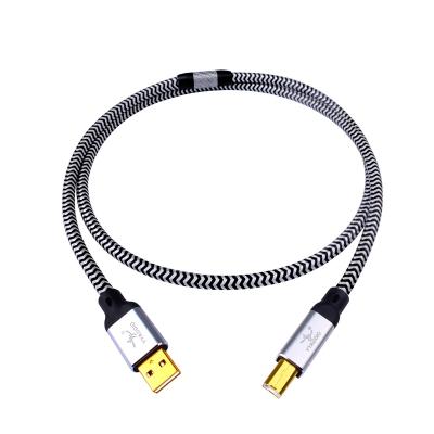 China High End Silver Plated USB Audio A-B Cable Data DAC Cable OCC USB Speaker Cable High Fidelity for sale