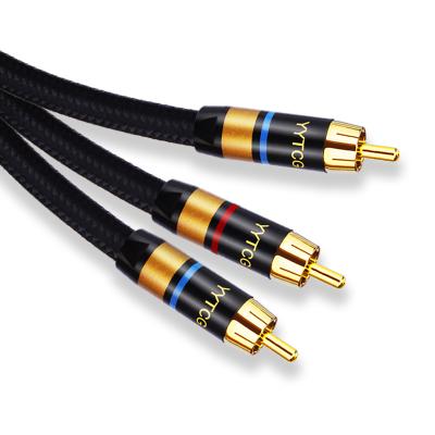 China Speaker Y-Adapter Hi-Fi Subwoofer Y Cable 1x Strap To 2x Strap Audio Cable rca To 2rca Cable for sale