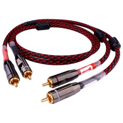 China HIGH FIDELITY Car RCA SPDIF Digital Audio Cable / Wall Budweiser Thickened RCA Cable with Double Magnetic Ring for sale