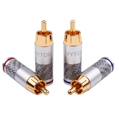 China audio & YYTCG Visual/Video Audio High Quality Gold RCA Pulg RCA Male Connector Nickel Plated for sale