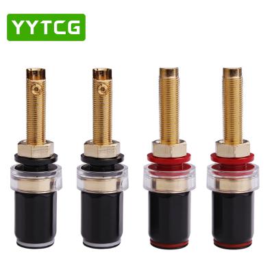 China audio & Video Gold Plated Plug Pure Copper Audio Terminal Cable Connector Speaker Amplifier Phono Post Binding for sale