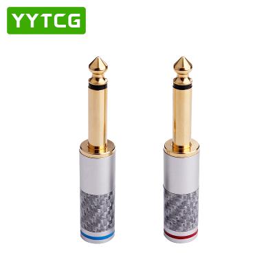 China audio & YYTCG Video Soldered Male Audio And Video Terminal 6.35mm HiFi Audio Mono Jack Connector for sale