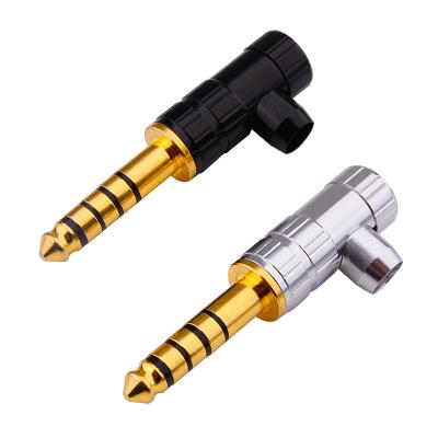 China audio & Video Right Angle 4.4mm 5 Pole Earphone Male Plug Adapter Audio Jack for sale