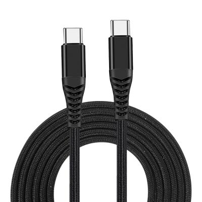 China Mobile Phone Fast Charging Line C to C Charging Dual End Type-C5 Core Data Line 60W 3A Male to Male Braided Wire Customization Palladium Cable for sale