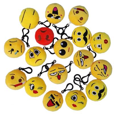 China Plastic Plush Key Chain Mini Cute Plush Pillows Kids Party Supplies Favors Emotion Key Chain Toy for sale