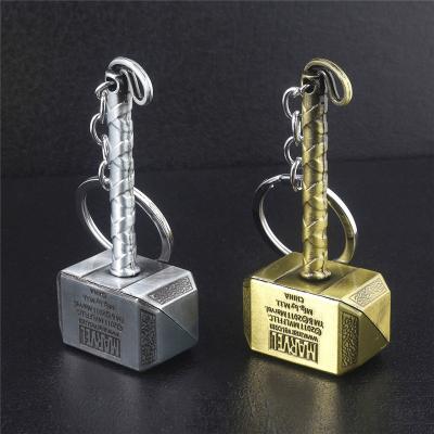 China New Thor Hammer Metal Keychain Men Women Car Keychain Movie Fans Accessories for sale