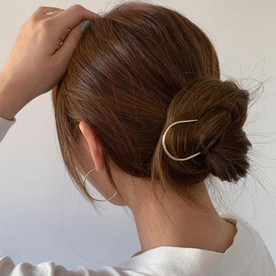 China Fashion Simple U Shape Hair Clips Bobby Pins For Women Girls Bride Hair Styling Accessories Gold Brown Hairpins Metal Black Barrettes for sale