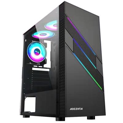 China Popular Tower RGB Desk Light Case OEM ATX Box PC Gaming Cabinet CPU Computer Case PC Desktop Envelope for sale