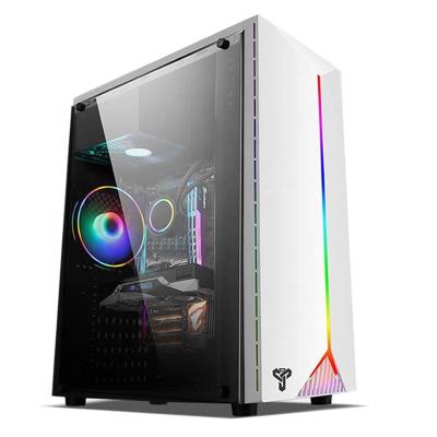 China Desktop PC Cabinet Computer ATX Case PC Gaming Competition Case ITX Tempered Glass All Transparent for sale