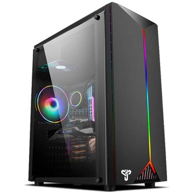 China Desktop PC Gamer Gaming Case Tempered Glass Computer Gaming Case ATX ITX Computer Cases & Towers USB3.0 for sale