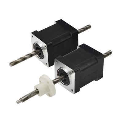 China 35LHS Series Double Shaft 300N Force 2Phase Nema14 No Captive & External Nut Hybrid linear Stepper Motors Acuators for sale