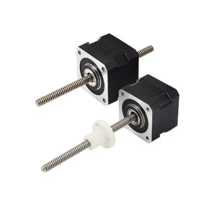 China 42LHS Series Six Wires 250N Force 2 Phase Nema17 No Captive & External Nut Hybrid linear Stepper Motors Linear Acuators for sale