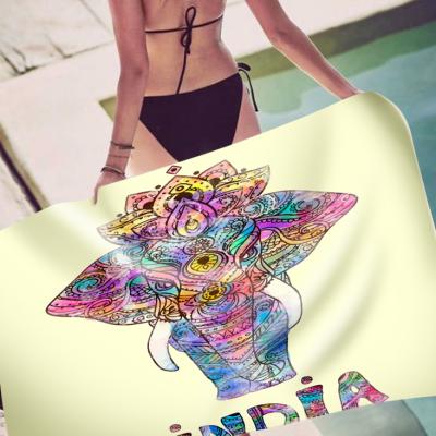 China QUICK DRY Sand Free Travel Beach Towel Cover Quick Dry Super Absorbent Light Weight Thin Microfiber Towels For Pool Swimming Bath for sale