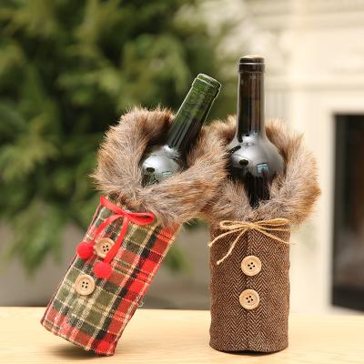 China Christamas Decoration Christmas Wine Tasting Party Supplies Champagne Covers Wine Bags Wine Gift Bottle Bags for sale