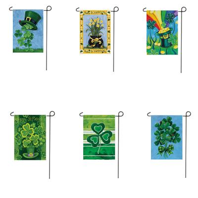 China PENNANT St. Patrick's Day Custom 100%Polyester Double Sided Flag Yard Flags Seasonal Design Small Durable Material Garden Flags for sale