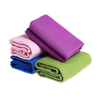 China Eco-Friendly QUICK DRY Non-slip Microfiber Yoga Towel With Silicone Stitch for sale