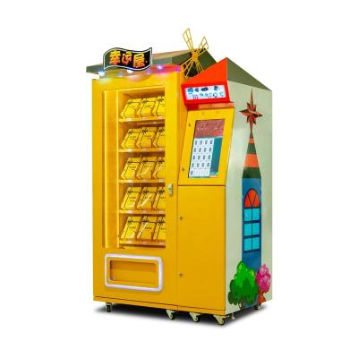 China Metal+acrylic+plastic Lucky House Self Service Vending Machine Vending Drinks Juice Foods Fruit Room To Accept And Display To Accept for sale