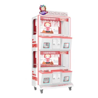 China Metal+Plastic Damon Bear Mini Claw Machine for 4 Players Double Layer Claw Crane Machine Colorful Gift Machine for Game Center Mall for sale