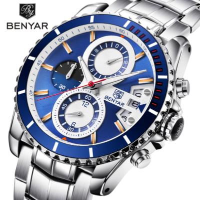 China BENYAR 5127 Hot Selling Waterproof Quartz Men's Watch Fashion Leisure Sports Watch Wholesale for sale