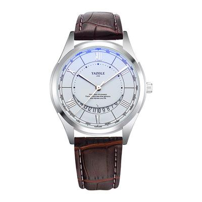 China Full Top Brand Men Wristwatch Design Calendar YAZOLE 410 Quartz Watch Luxury Famous Male Fashion Casual Waterproof Watches for sale