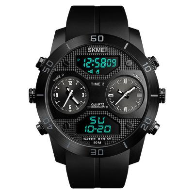 China SKMEI 1355 Day/Date Clock Men's Digital Quartz Watch 50m Waterproof Dual Display Multifunctional Sports Watch for sale