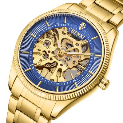 China Vintage CHENXI 8803 Watches Fashion Day/Date Male Mechanical Wrist Watch Gold Luxury Men Stainless Steel for sale