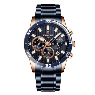 China Full Calendar 2019 REWARD New Watches Man Quartz Stainless Steel Waterproof Luxury 81009M Wristwatch for sale