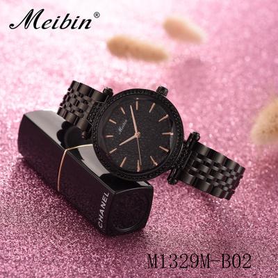 China Day/Date Meibin 1329 Starry Sky Bricks Watch Stainless Steel Watches For Ladies Band Watches Waterproof Women for sale