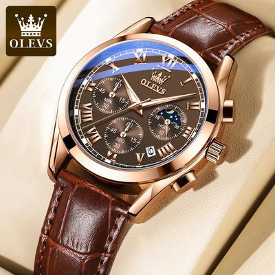 China Male Clock Watches Date OLES 2871 Sports Men Wrist Watch Gold Display Waterproof Steel Military Automatic Quartz Dual Relogio Masculino for sale